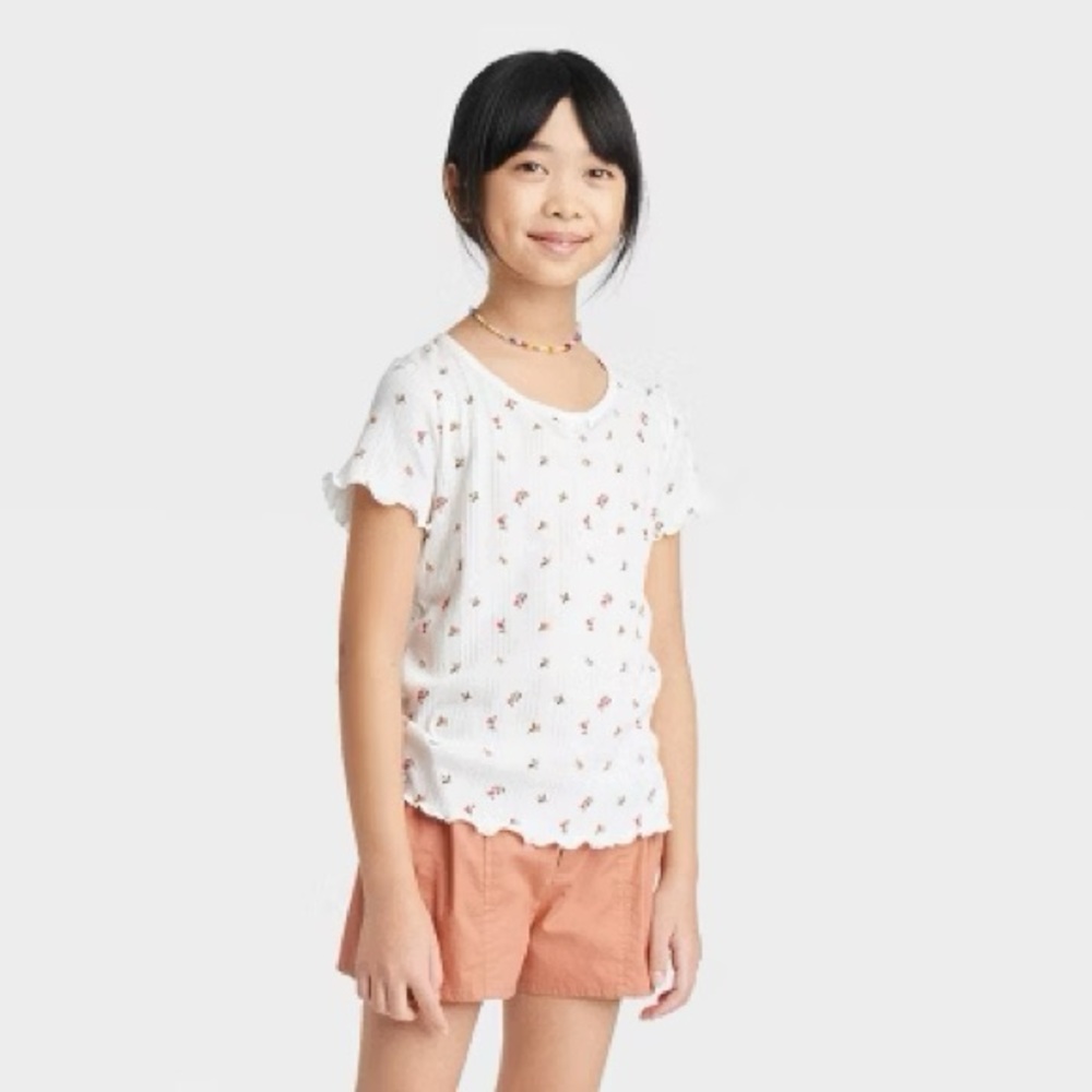 {Art Class} Ribbed Floral Shirt - Picture 2 of 2
